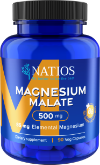 NATIOS Magnesium Malate 500 mg + B6, 90 veg. kapslí, (elem. hořčík 85 mg)